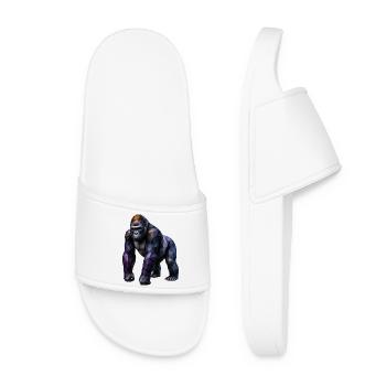 Polygone Gorille – Géométrie colorée - Claquettes Femme - blanc - Devant