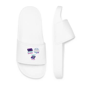Future Now Retro Tape Design - Claquettes Femme - blanc - Devant