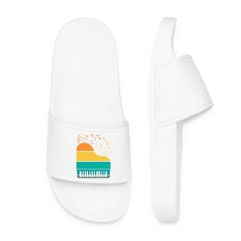 Piano Piano Musician Gift Gift Idea - Women’s Pool Sliders - white - Front