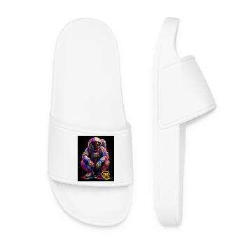 Colorful Space Art - Women’s Pool Sliders - white - Front