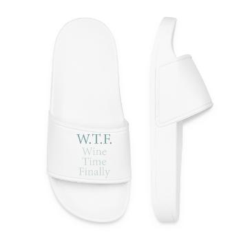 Enfin l’heure du vin – Que faut-il. - Claquettes Femme - blanc - Devant