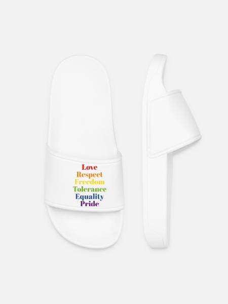Rainbow Pride Kernwerte - Frauen Badelatschen - Weiß