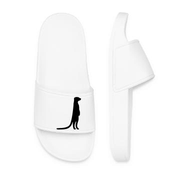 funny meerkat curious animal - Women’s Pool Sliders - white - Front