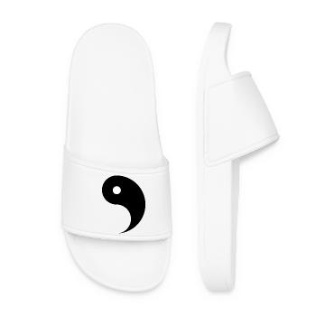 Divided Ying and Yang Sign for Couples Yin Yang - Women’s Pool Sliders - white - Front