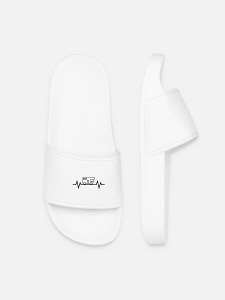 Heartbeat motorhome black - Women’s Pool Sliders - white