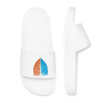 Leaf - Blue / Red - Beech Leaf - Women’s Pool Sliders - white - Front