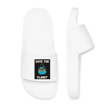 ECOLOGY. PLANET. NATURE. GARDEN. TREE. FLOWER - Women’s Pool Sliders - white - Front