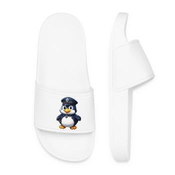Policier pingouin - Claquettes Femme - blanc - Devant