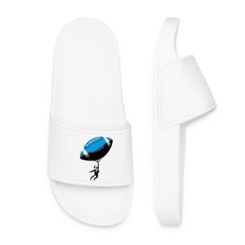 Jeune ballon de football américain StreetArt Banksy - Claquettes Femme - blanc - Devant