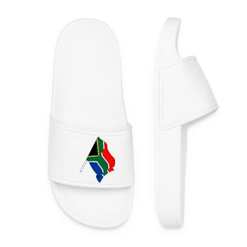 Drapeau Afrique du Sud - Claquettes Femme - blanc - Devant