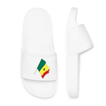 Flag of Senegal - Women’s Pool Sliders - white - Front