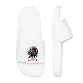 Yorkshire Terrier Punk - Women’s Pool Sliders - white - Front