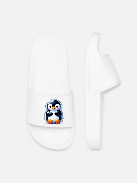 Pinguin - Frauen Badelatschen - Weiß