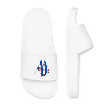 Flag of the province of Friesland - Women’s Pool Sliders - white - Front