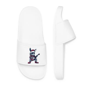 Donkey Christmas Rocker Guitar - Women’s Pool Sliders - white - Front
