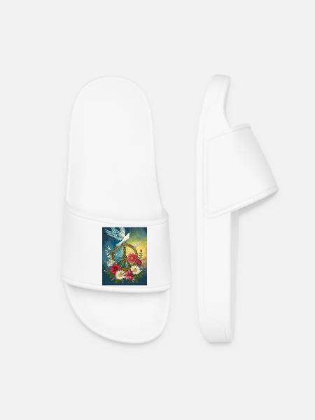 Peace - Women’s Pool Sliders - white