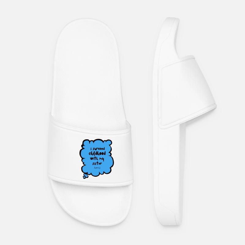 I survived childhood with my siblings 2 - Women’s Pool Sliders - white