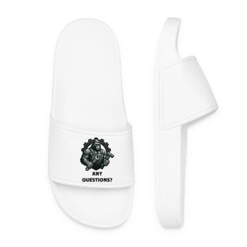 Motif forgé gorille fort - Claquettes Femme - blanc - Devant