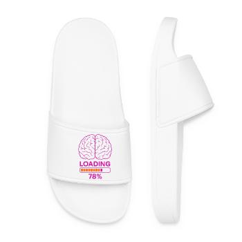 Neurobiology Brain Charging Indicator Design - Women’s Pool Sliders - white - Front