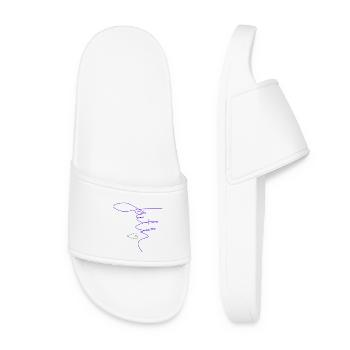 Handwritten "faith" with heart - inspirational - Women’s Pool Sliders - white - Front