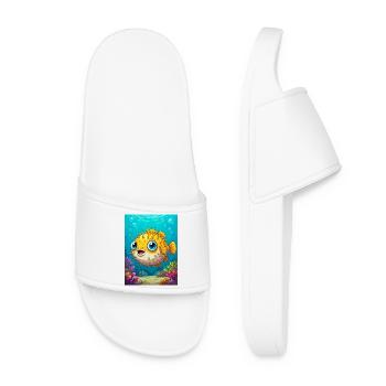 Poisson-globe – poisson venimeux dans les récifs coralliens tropicaux - Claquettes Femme - blanc - Devant