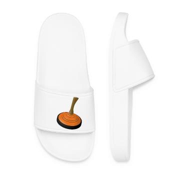 CURLING ORANGE_FUR_WUNSCHNAME - Claquettes Femme - blanc - Devant