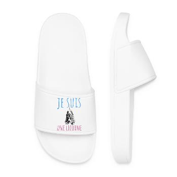 Je suis Une Licorne, chien déguisé - Claquettes Femme - blanc - Devant