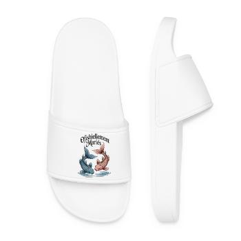 Humorous Wedding Gift Couple Peach Official - Women’s Pool Sliders - white - Front