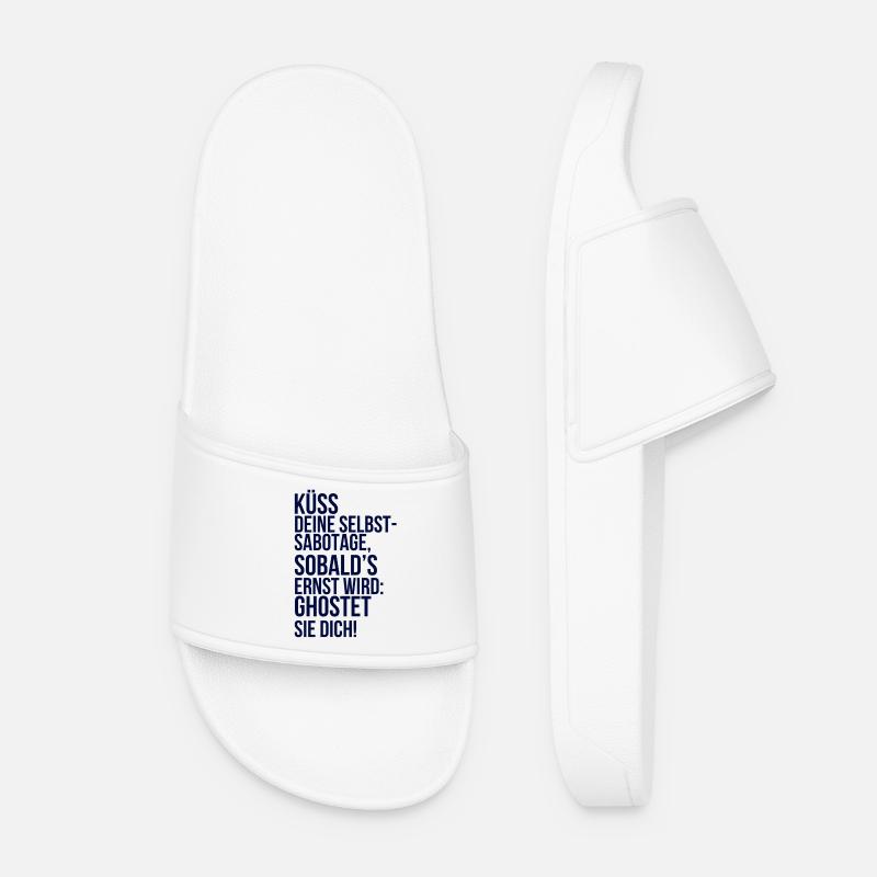 about going wild: Kiss your self-sabotage - Women’s Pool Sliders - white