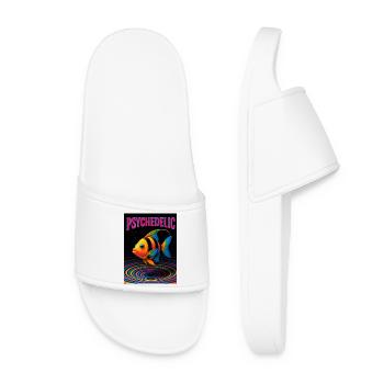 Psychedelic Fish in Spirals - Claquettes Femme - blanc - Devant