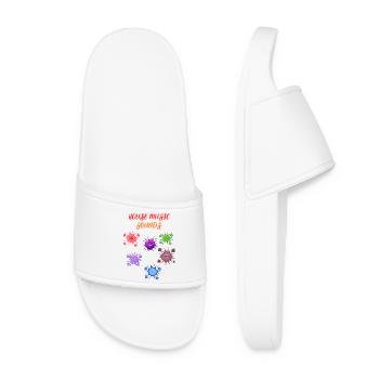 Ambiances de musique house - Claquettes Femme - blanc - Devant