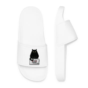 Walkman Loaf Chat Musique K7 - Claquettes Femme - blanc - Devant