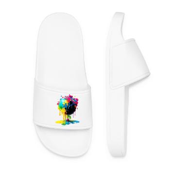 Globe - Earth - Globe - Women’s Pool Sliders - white - Front
