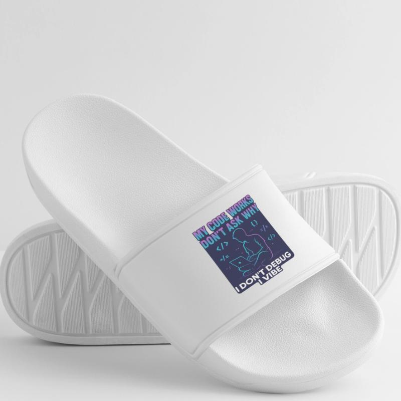 My Code Works Don't Ask Why – Lustiges Programmier Frauen Badelatschen