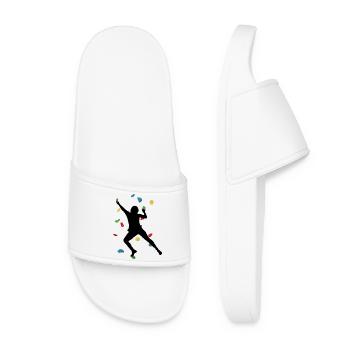 Climbing Wall Man – Boulder Challenge - Women’s Pool Sliders - white - Front