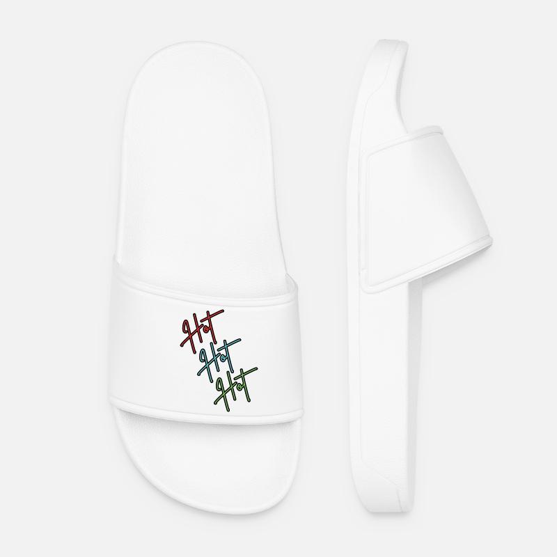 Hot Hot Hot - Women’s Pool Sliders - white