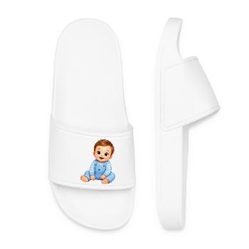 Baby Boy Junge Comic - Claquettes Femme - blanc - Devant