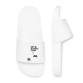 Don't Be An Asshole Spider, Stephen - Women’s Pool Sliders - white - Front