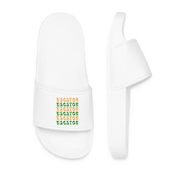 Motif rétro indien Vagator - Claquettes Femme - blanc - Devant