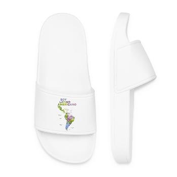 Soy Latino Americano Map - Women’s Pool Sliders - white - Front