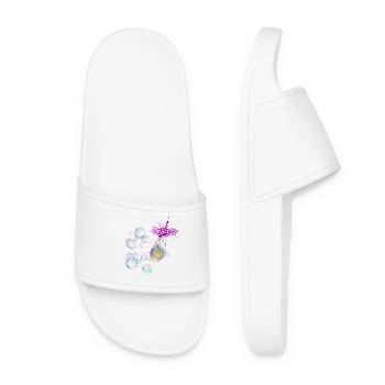"Reality" Minimalist Hip-Hop Tee - Women’s Pool Sliders - white - Front