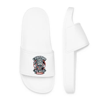 Je répare des trucs que tu casses Marché mécanicien automobile - Claquettes Femme - blanc - Devant
