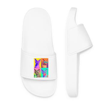 Cats Devon Rex Cat - Women’s Pool Sliders - white - Front