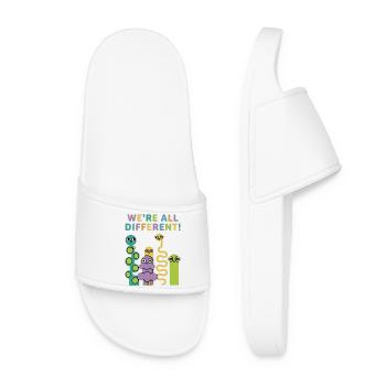 We're All Different! Colorful creatures - Women’s Pool Sliders - white - Front