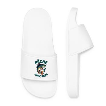 Pêcher avec papa. Perche sautante - Claquettes Femme - blanc - Devant