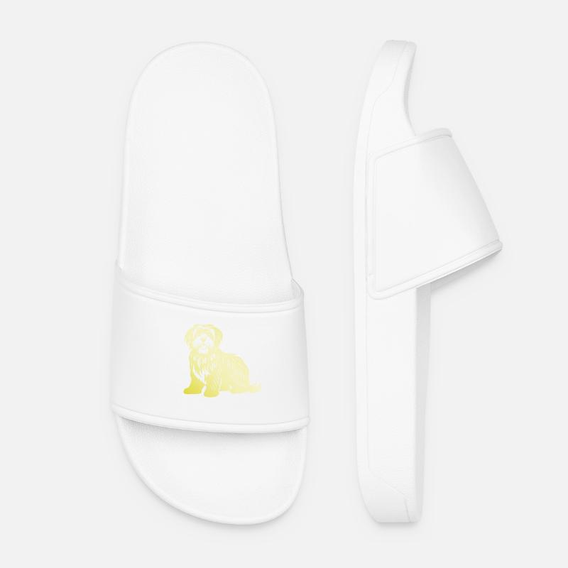 Havanese Hund Silhouette - Frauen Badelatschen - Weiß