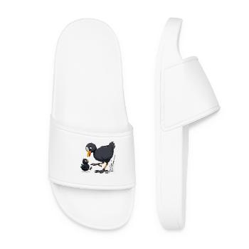 Coot with young - Women’s Pool Sliders - white - Front