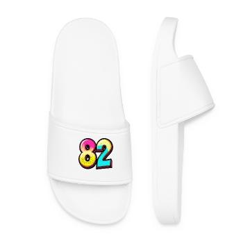 82 Zahl Symbol - Frauen Badelatschen - Weiß - Vorne