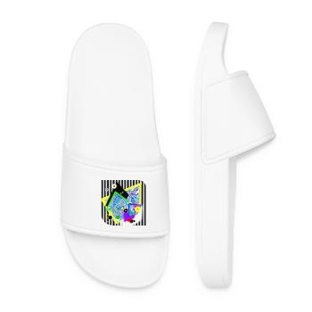 Une vie colorée - Claquettes Femme - blanc - Devant