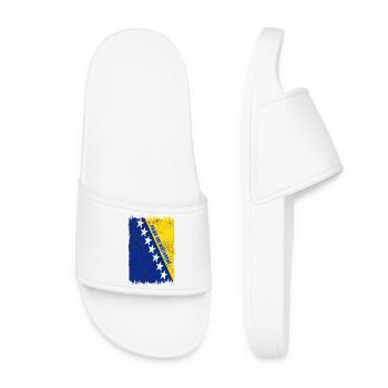 Bosnia and Herzegovina Flag - Women’s Pool Sliders - white - Front